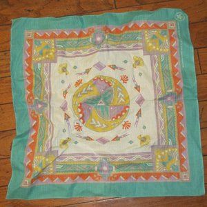 2 Vintage Bandana Handkerchief Southwestern Tribal